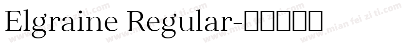 Elgraine Regular字体转换